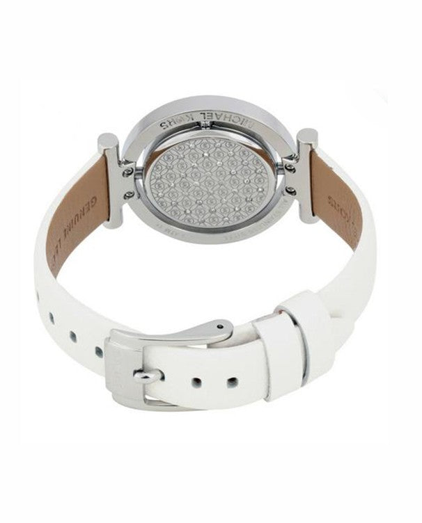  Shop Authentic Michael Kors Averi Silver Dial White Leather Strap Watch for Women - MK2524 - Luxxuri