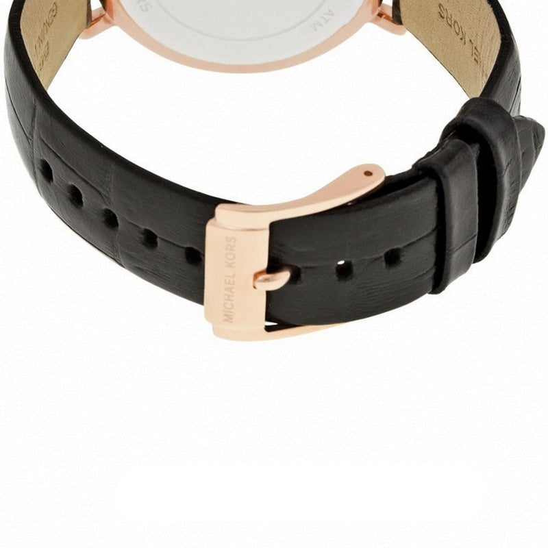  Shop Authentic Michael Kors Jaryn Quartz White Dial Black Leather Strap Watch For Women - MK2472 - Luxxuri