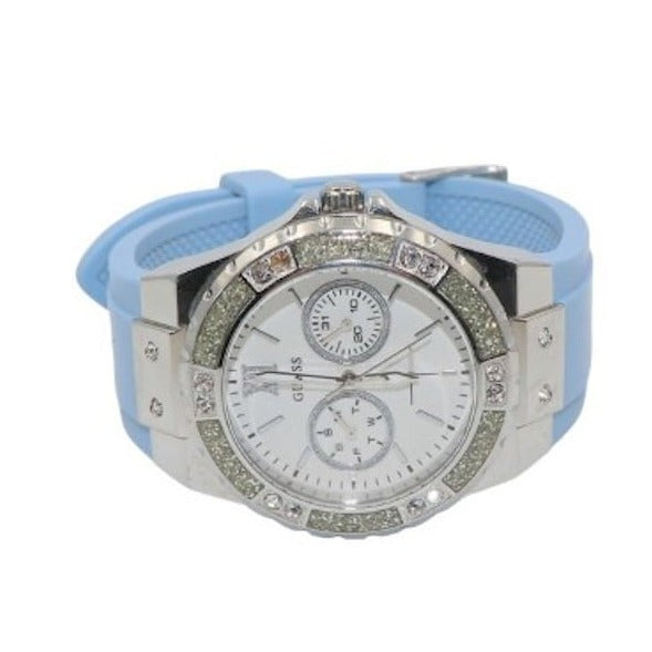  Shop Authentic Guess Limelight Crystals White Dial Blue Rubber Strap Watch for Women - W1053L5 - Luxxuri