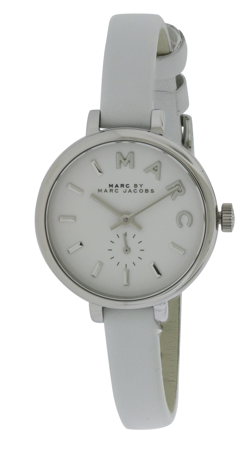  Shop Authentic Marc Jacobs Sally White Dial White Leather Strap Watch for Women - MBM1350 - Luxxuri