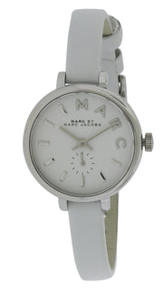  Shop Authentic Marc Jacobs Sally White Dial White Leather Strap Watch for Women - MBM1350 - Luxxuri