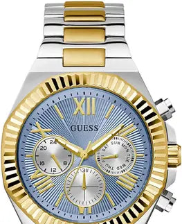  Shop Authentic Guess Equity Analog Blue Dial Two Tone Steel Strap Watch For Men - GW0703G3 - Luxxuri