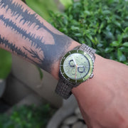  Shop Authentic Michael Kors Cunningham Multifunction Chronograph Green Dial Grey Steel Strap Watch For Men - MK7158 - Luxxuri