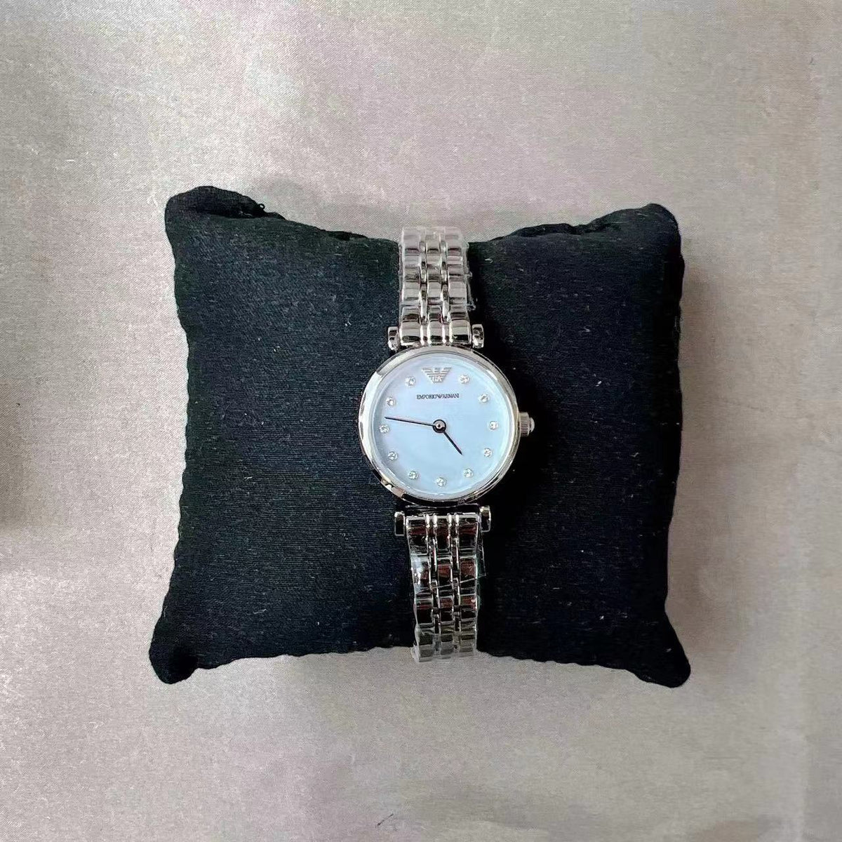  Shop Authentic Emporio Armani Gianni Blue Dial Silver Steel Strap Watch For Women - AR1961 - Luxxuri
