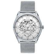  Shop Authentic Guess Tailor Multifunction Silver Dial Silver Mesh Bracelet Watch for Men - GW0368G1 - Luxxuri