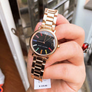  Shop Authentic Marc Jacobs Roxy Black Dial Rose Gold Steel Strap Watch for Women - MJ3569 - Luxxuri