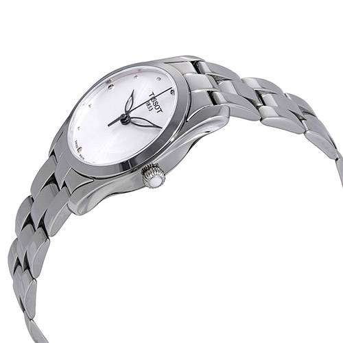  Shop Authentic Tissot T Wave Diamonds White Dial Silver Steel Strap Watch For Women - T112.210.11.036.00 - Luxxuri