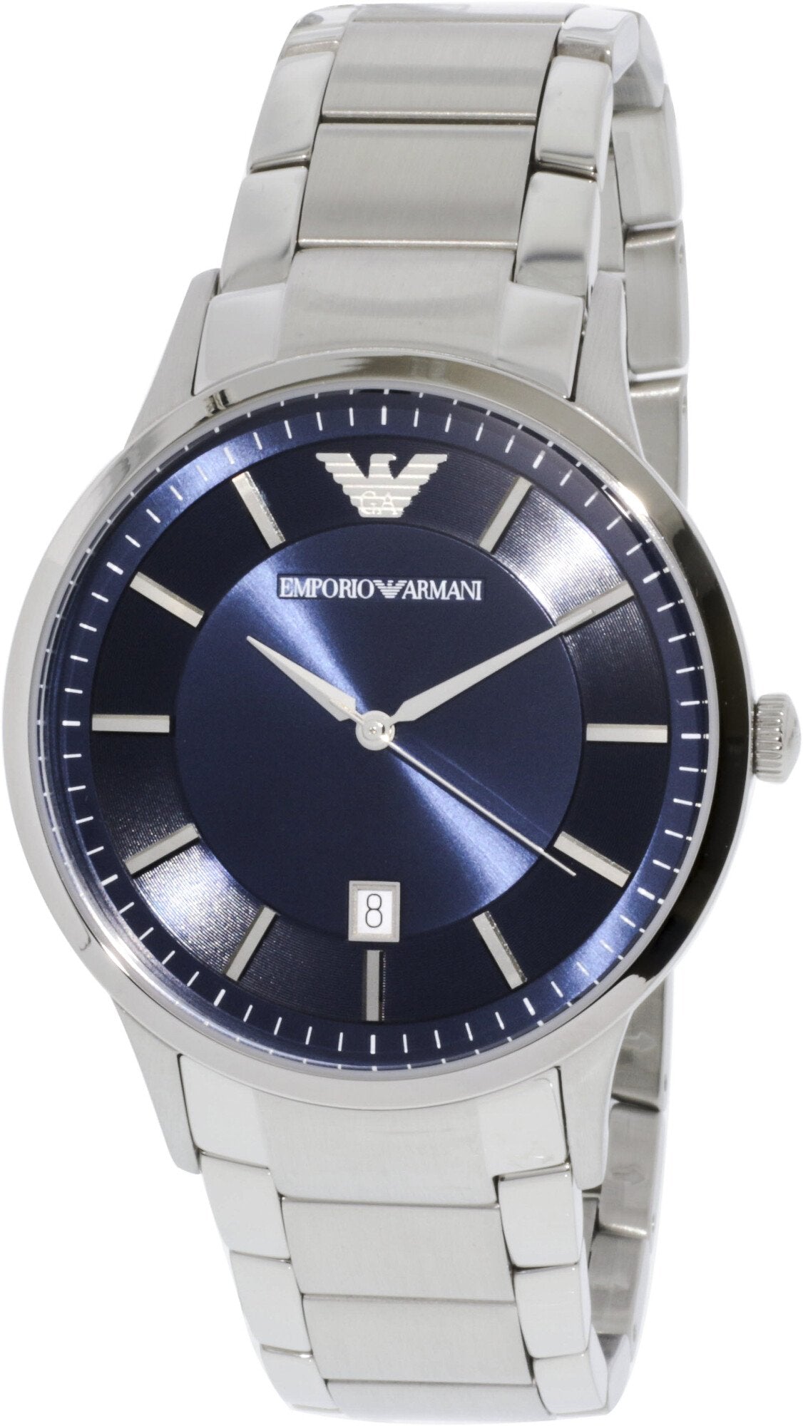  Shop Authentic Emporio Armani Renato Blue Dial Silver Steel Strap Watch For Men - AR2477 - Luxxuri