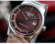  Shop Authentic Tissot Luxury Powermatic 80 Brown Dial Silver Steel Strap Watch For Men - T086.407.11.291.00 - Luxxuri