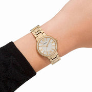  Shop Authentic Fossil Virginia White Dial Gold Steel Strap Watch for Women - ES3283 - Luxxuri