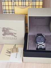  Shop Authentic Burberry The City Grey Dial Gunmetal Grey Steel Strap Watch for Men - BU9381 - Luxxuri