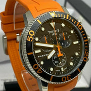  Shop Authentic Tissot Seastar 1000 Chronograph Black Dial Orange Rubber Strap Watch For Men - T120.417.17.051.01 - Luxxuri