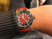  Shop Authentic Tag Heuer Autavia Calibre 5 Chinese New Year Maroon Dial Maroon Leather Strap Watch for Men - WBE5193.FC8300 - Luxxuri