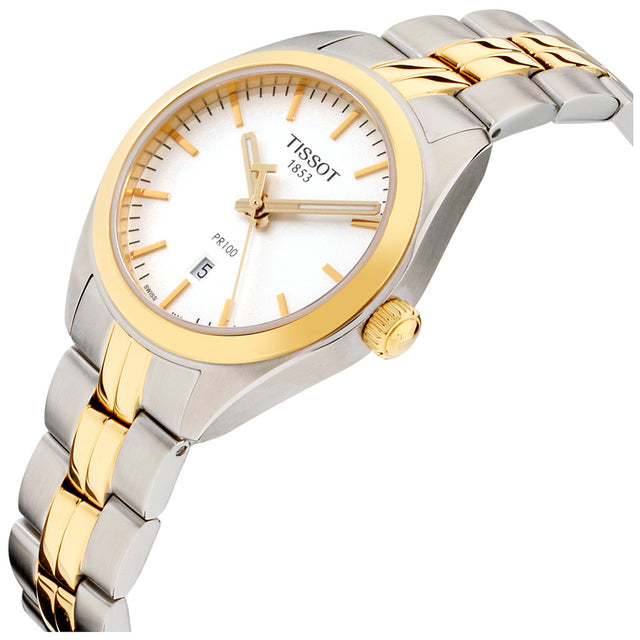  Shop Authentic Tissot T Classic PR 100 Sport Chic White Dial Two Tone Steel Strap Watch For Women - T101.210.22.031.00 - Luxxuri