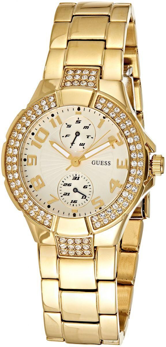  Shop Authentic Guess Mini Prism Diamonds White Dial Gold Steel Strap Watch for Women - W15072L1 - Luxxuri