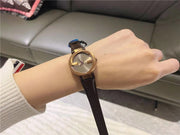  Shop Authentic Gucci Interlocking Iconic Brown Dial Brown Leather Strap Watch For Women - YA133207 - Luxxuri