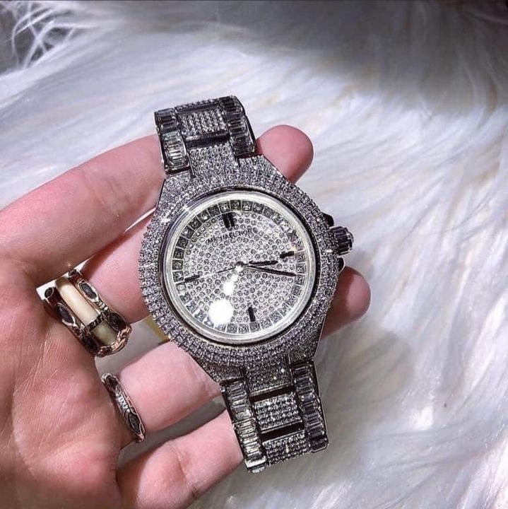  Shop Authentic Michael Kors Camille Crystal Pave Dial Silver Steel Strap Watch for Women - MK5869 - Luxxuri