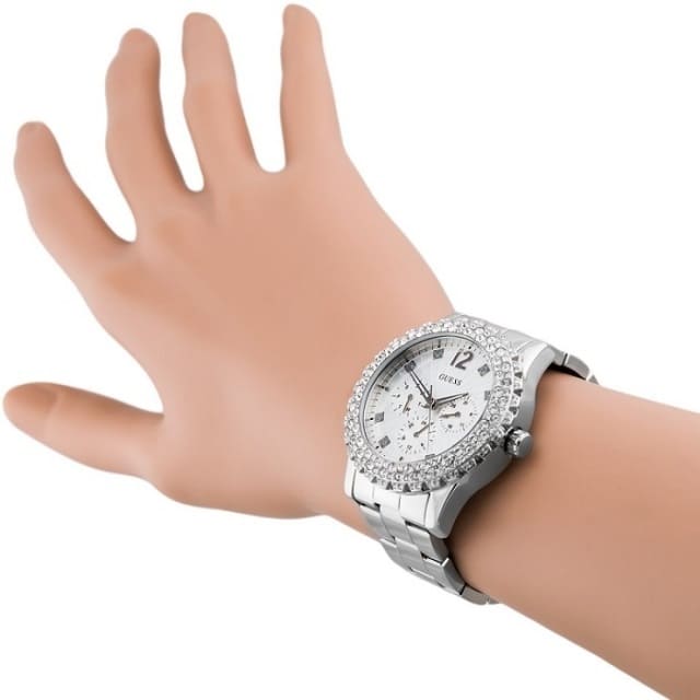  Shop Authentic Guess Dazzler Diamonds Silver Dial Silver Steel Strap Watch for Women - W0335L1 - Luxxuri