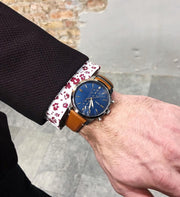  Shop Authentic Fossil Townsman Chronograph Blue Dial Brown Leather Strap Watch for Men - FS5279 - Luxxuri