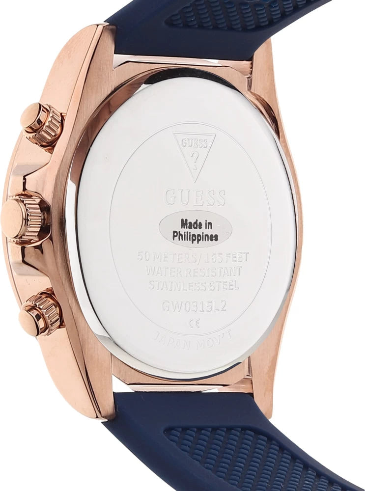  Shop Authentic Guess Eclipse White Dial Blue Rubber Strap Watch for Women - GW0315L2 - Luxxuri
