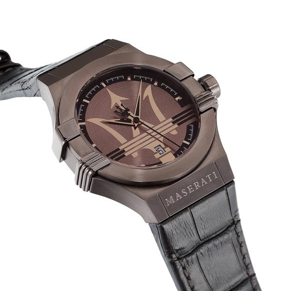  Shop Authentic Maserati Potenza Brown Dial Brown Leather Strap Watch For Men - R8851108011 - Luxxuri
