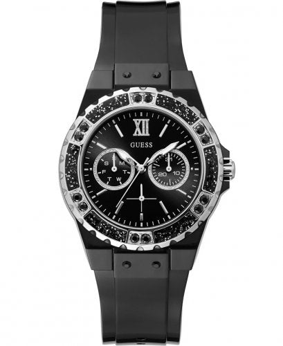  Shop Authentic Guess Limelight Diamonds Black Dial Black Rubber Strap Watch for Women - GW0041L5 - Luxxuri