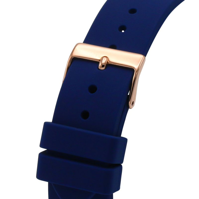  Shop Authentic Guess Frontier DIamonds Gold Dial Blue Rubber Strap Watch For Women - W1160L3 - Luxxuri