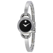  Shop Authentic Movado Rondiro Diamonds Black Dial Silver Steel Strap Watch For Women - 0606798 - Luxxuri