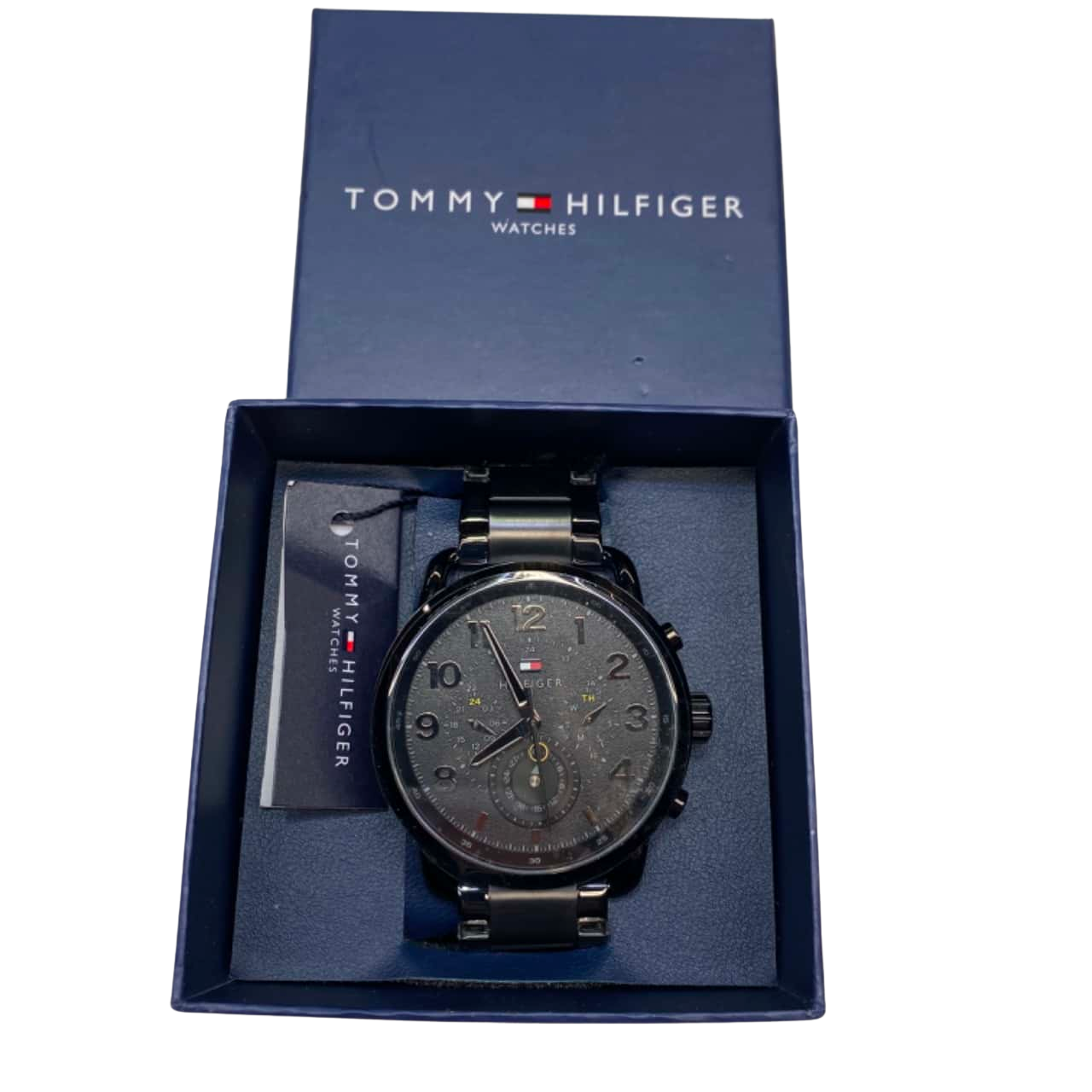  Shop Authentic Tommy Hilfiger Briggs Black Dial Black Steel Strap Watch for Men  - 1791423 - Luxxuri