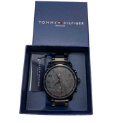  Shop Authentic Tommy Hilfiger Briggs Black Dial Black Steel Strap Watch for Men  - 1791423 - Luxxuri