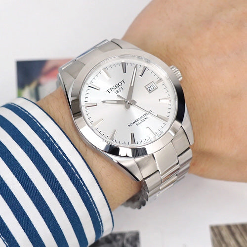  Shop Authentic Tissot Gentleman Powermatic 80 Silicium Silver Dial Silver Steel Strap Watch For Men - T127.407.11.031.00 - Luxxuri
