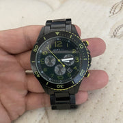  Shop Authentic Marc Jacobs Rock Chronograph Black Dial Black Steel Strap Watch for Men - MBM5026 - Luxxuri
