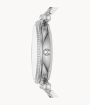  Shop Authentic Fossil Carlie Silver Dial Silver Steel Strap Watch for Women - ES4341 - Luxxuri