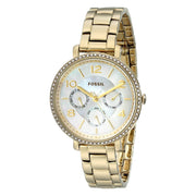  Shop Authentic Fossil Rye Mother of Pearl White Dial Gold Steel Strap Watch for Women - ES3756 - Luxxuri