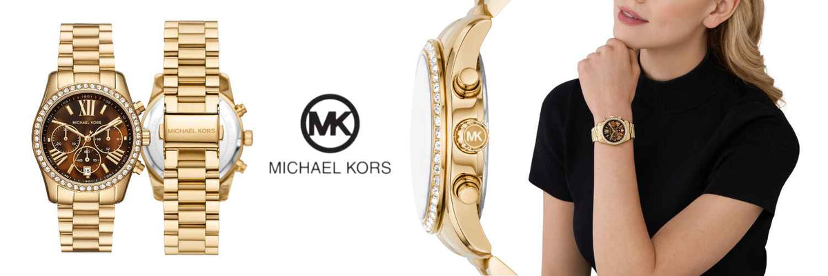  Shop Authentic Michael Kors Lexington Chronograph Brown Dial Gold Steel Strap Watch For Women - MK7276 - Luxxuri