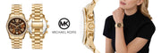  Shop Authentic Michael Kors Lexington Chronograph Brown Dial Gold Steel Strap Watch For Women - MK7276 - Luxxuri