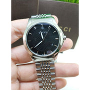  Shop Authentic Gucci G Timeless Black Dial Silver Steel Strap Watch For Men - YA126402 - Luxxuri