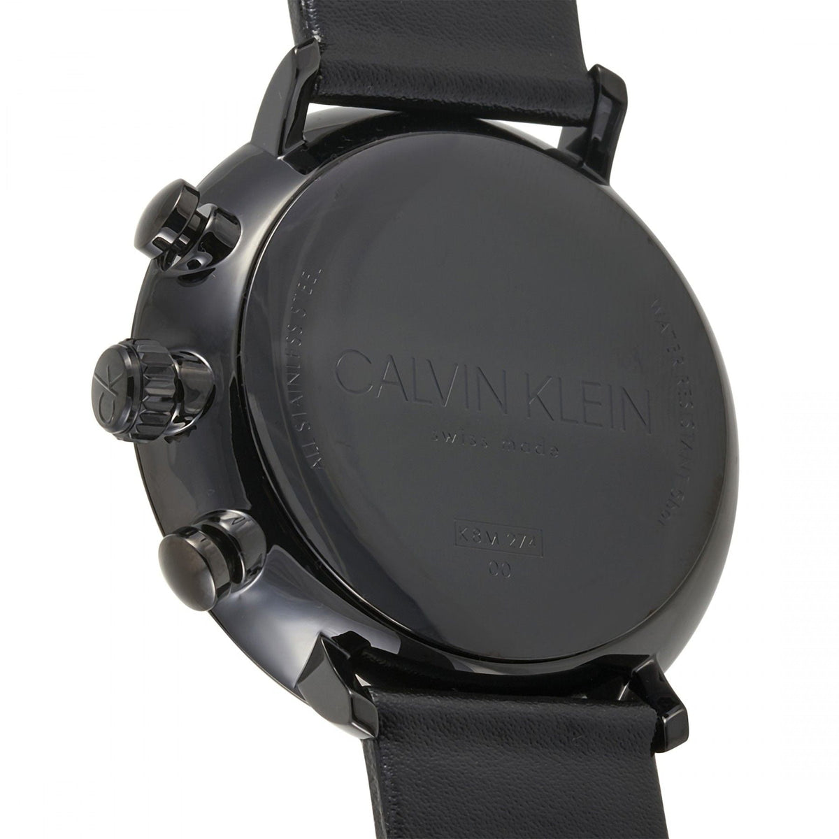  Shop Authentic Calvin Klein High Noon Black Dial Black Leather Strap Watch for Men - K8M274CB - Luxxuri