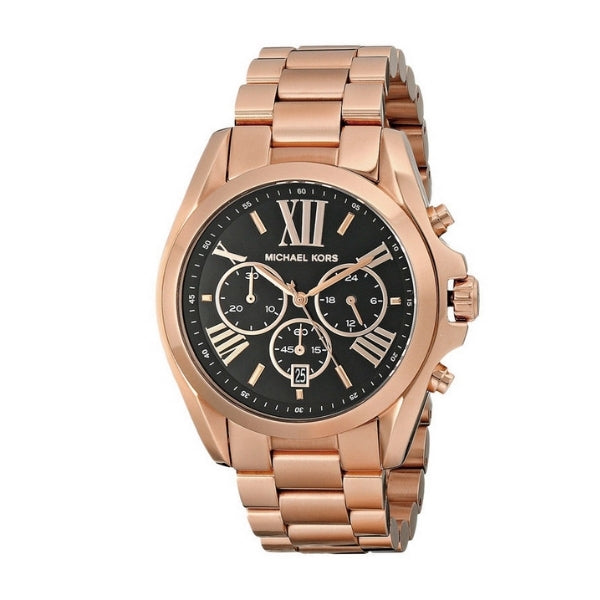  Shop Authentic Michael Kors Bradshaw Black Dial Rose Gold Steel Strap Watch for Women - MK5854 - Luxxuri