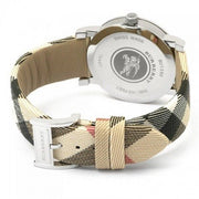  Shop Authentic Burberry The City Nova Silver Dial White Leather Strap Watch for Women - BU9022 - Luxxuri