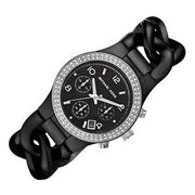  Shop Authentic Michael Kors Ceramic Black Dial Black Steel Strap Watch for Women - MK5388 - Luxxuri