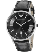  Shop Authentic Emporio Armani Renato Black Dial Leather Strap Watch For Men - AR2411 - Luxxuri