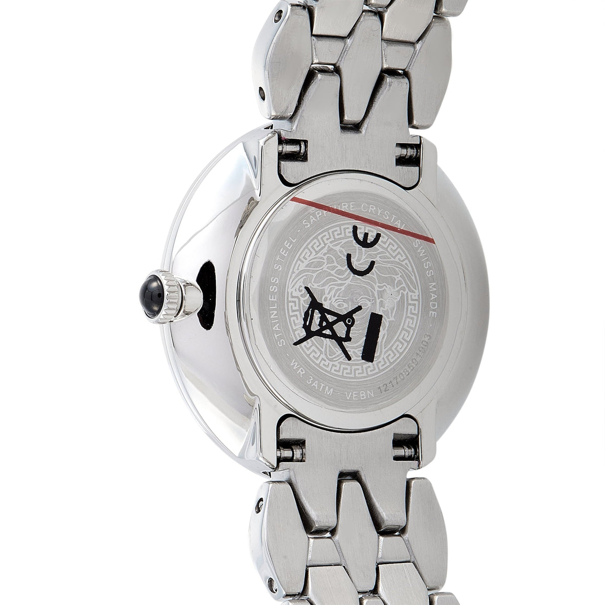  Shop Authentic Versace V-Flare Quartz Black Dial Silver Steel Strap Watch for Women - VEBN00618 - Luxxuri
