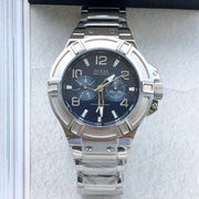  Shop Authentic Guess Rigor Quartz Black Dial Silver Steel Strap Watch For Men - W0218G2 - Luxxuri