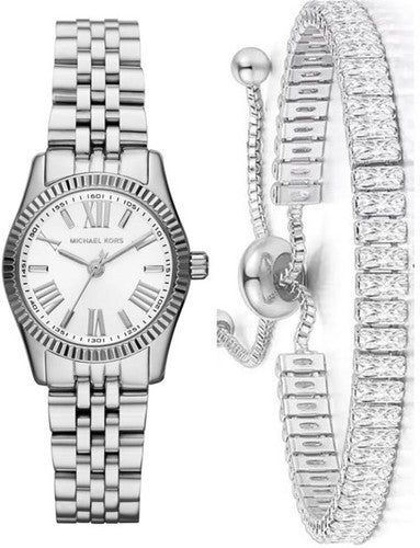  Shop Authentic Michael Kors Lexington Quartz White Dial Silver Steel Strap Watch For Women - MK3228 - Luxxuri