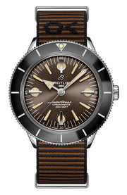  Shop Authentic Breitling Superocean Heritage '57 Outerknown Brown Dial Brown NATO Strap Watch for Men - A103703A1Q1W1 - Luxxuri
