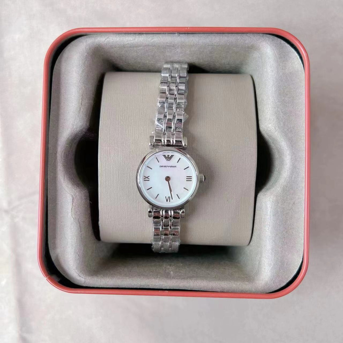  Shop Authentic Emporio Armani Gianni White Dial Silver Steel Strap Watch For Women - AR1763 - Luxxuri