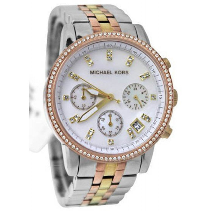 Shop Authentic Michael Kors Ritz White Dial Two Tone Steel Strap Watch for Women - MK5650 - Luxxuri