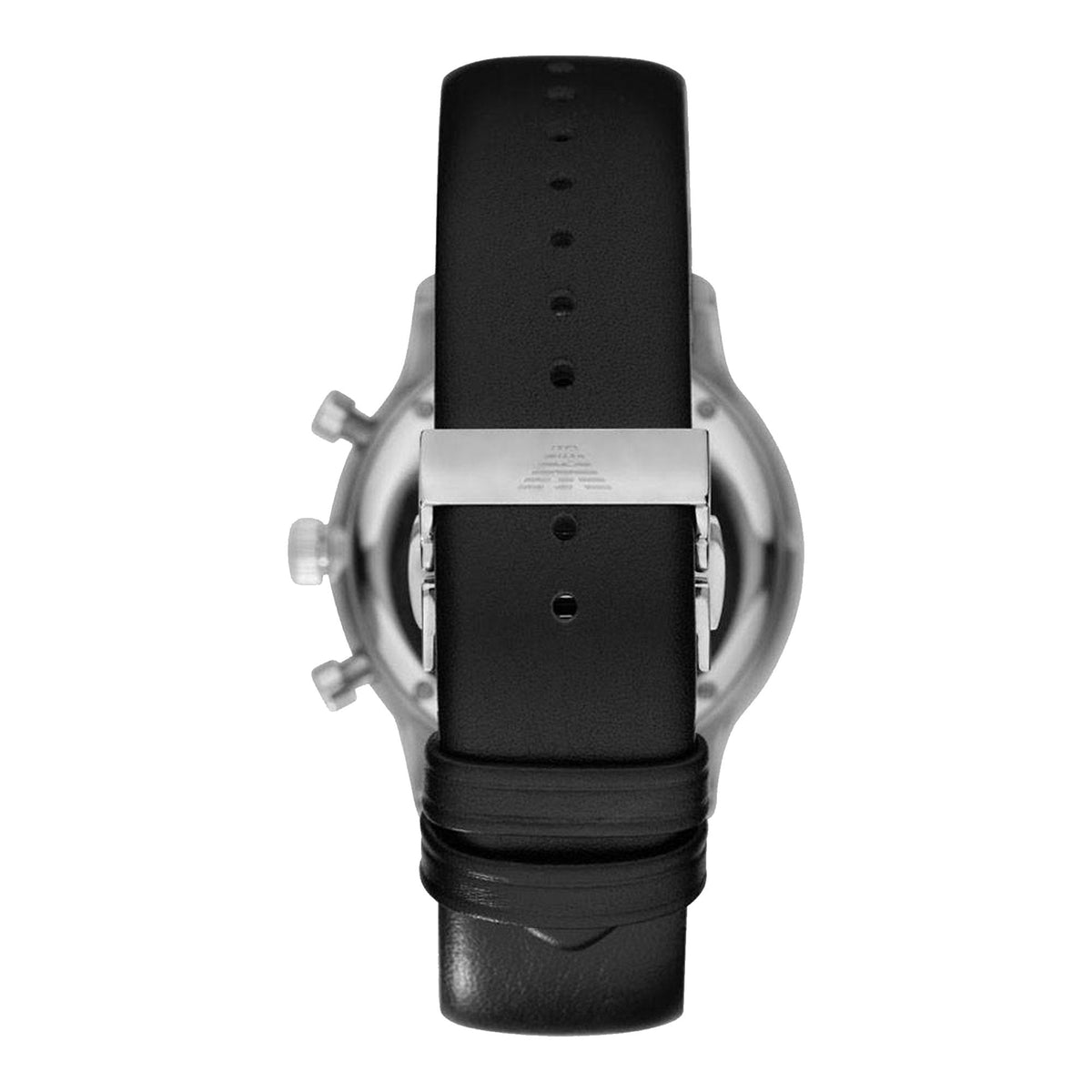  Shop Authentic Emporio Armani Gianni Chronograph Black Dial Black Leather Strap Watch For Men - AR0397 - Luxxuri