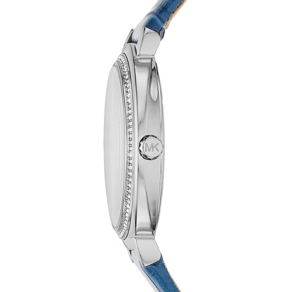  Shop Authentic Michael Kors Cinthia Mother of Pearl Dial Blue Leather Strap Watch for Women - MK2661 - Luxxuri